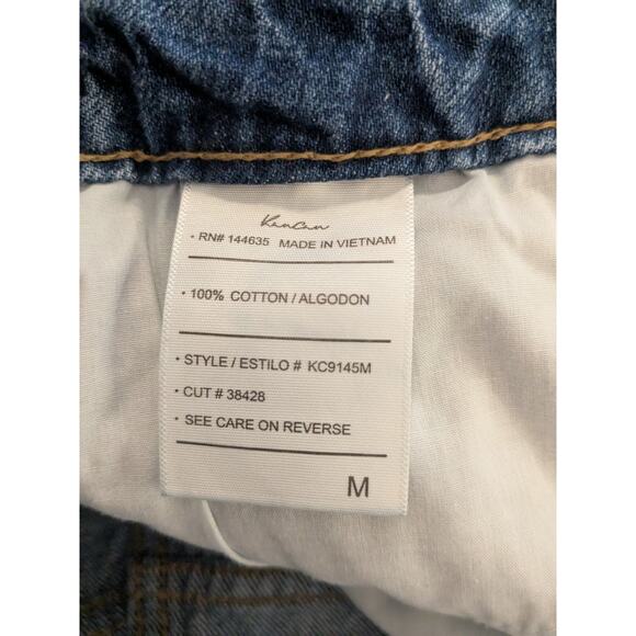 KanCan Ivanna Ultra High Rise Mom Shorts Distressed Denim Blue Jean Ripped Med - Picture 8 of 9